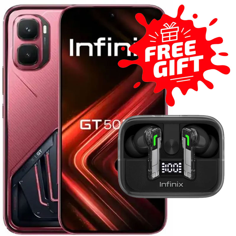 انفنيكس GT 50 برو بشريحتين اتصال شبكة الجيل الخامس مع GTBUDS 4