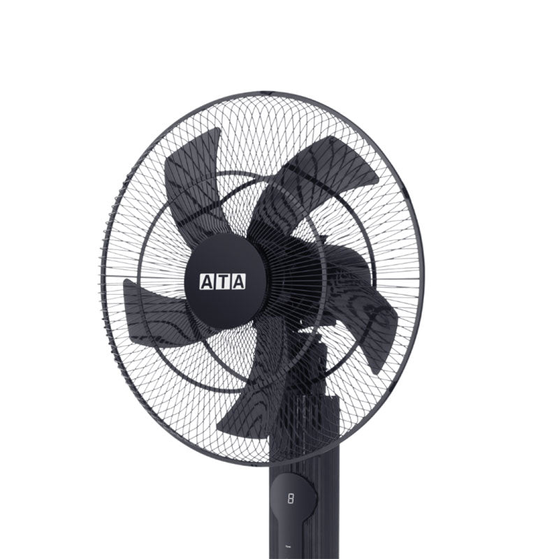 Ata , Air Rechargeable Stand Fan , 18 inches , INV96 - Black
