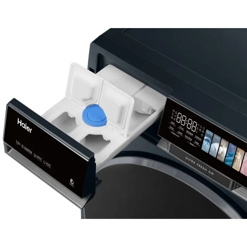 Haier  غسالة ملابس تحميل أمامي، 13 كجم، ديجيتال إنفرتر، 1400 لفة/دقيقة،  HW130-BD14387GNU1 - فضي 