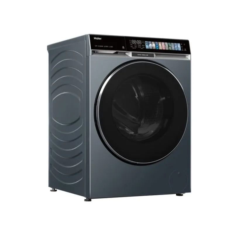 Haier  غسالة ملابس تحميل أمامي، 13 كجم، ديجيتال إنفرتر، 1400 لفة/دقيقة،  HW130-BD14387GNU1 - فضي 