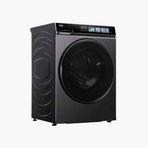 غسالة هاير X7 إنفرتر تحميل أمامي 10 كجم، 1400 لفة مع بخار وWi-Fi، HW100-B14367S8U1 - فضي داكن