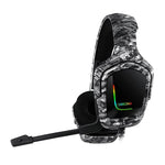 Onikuma Headphone Gaming Wired K20 RGB USB - Gray