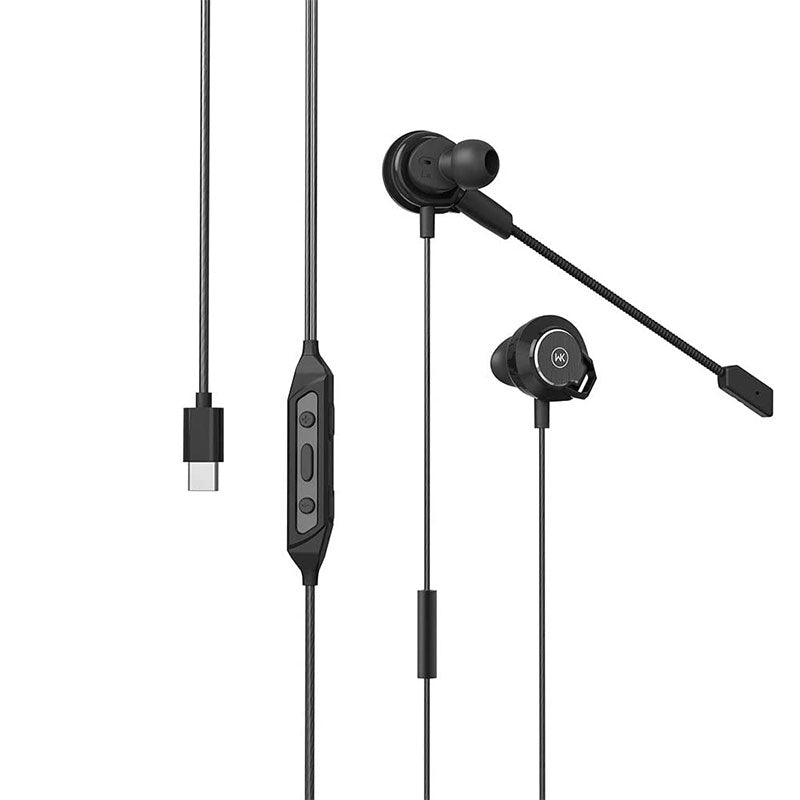 Wk Headphone Gaming Wired Type-C Y28 - Black
