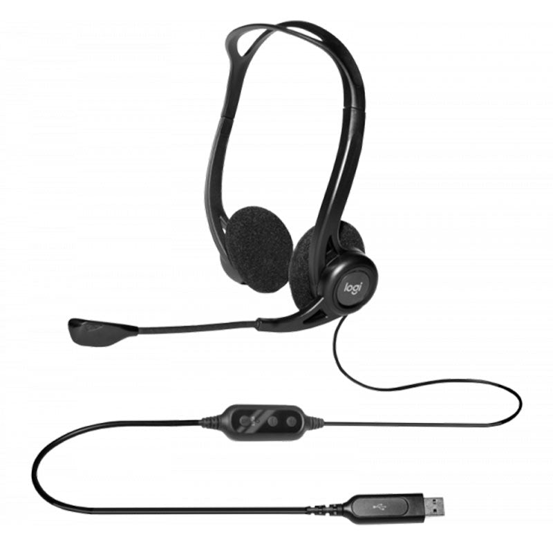 Logitech Headphone Wired Stereo Microphone 960 - Black