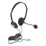 Manhattan Headset Stereo With Microphone 164429 - Black 