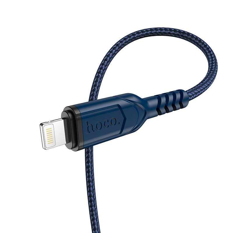 HOCO X59 Cable USB to Lighting Anti Bending 2M - Blue