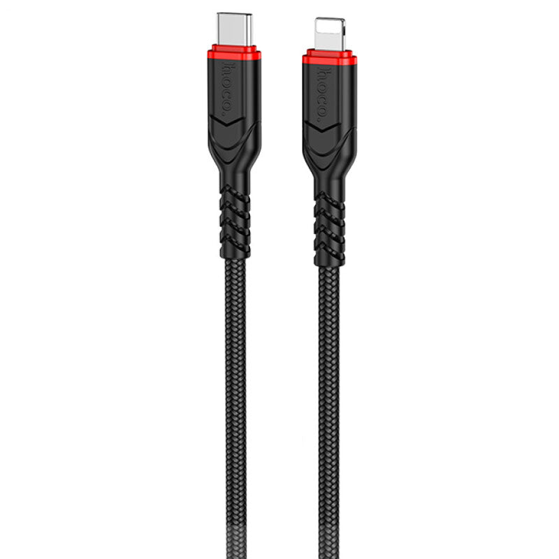 HOCO X59 Cable Victory Type-C to Lighting Anti Bending - Black