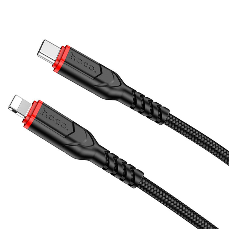 HOCO X59 Cable Victory Type-C to Lighting Anti Bending - Black