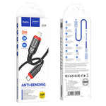 HOCO X59 Cable Victory Type-C to Lighting Anti Bending - Black