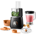 Philips food processor 850W , 2.1Litre, 31 functions , Black - HR7530/10