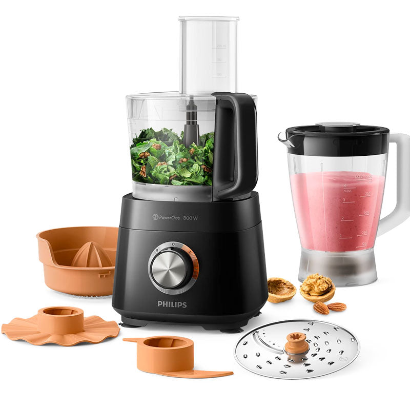 Philips food processor 850W , 2.1Litre, 31 functions , Black - HR7530/10