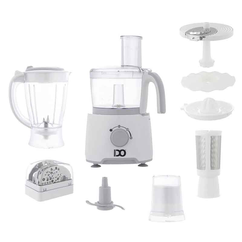 IDO Food Processor  25 Functions , 1000 Watt, White - FP1000-WH