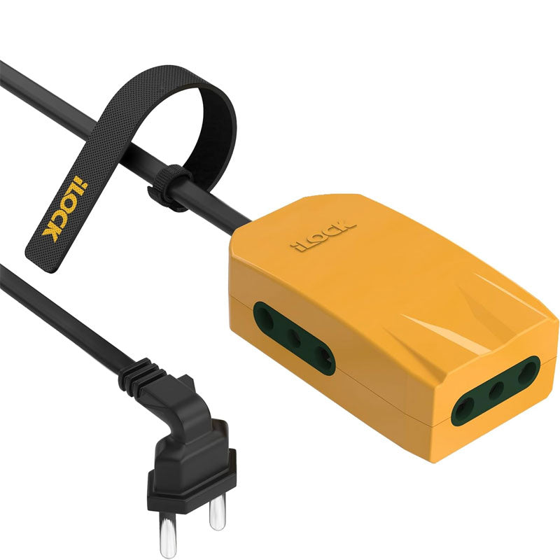 I Lock Power Strip - 3 Outlets 1.5 M Mini Yellow