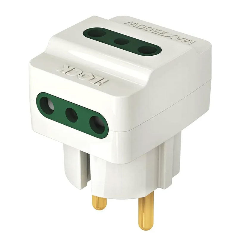i-Lock Power Strip 3 Outlets Socket Backet 3 Pieces Adapter 3500W - White