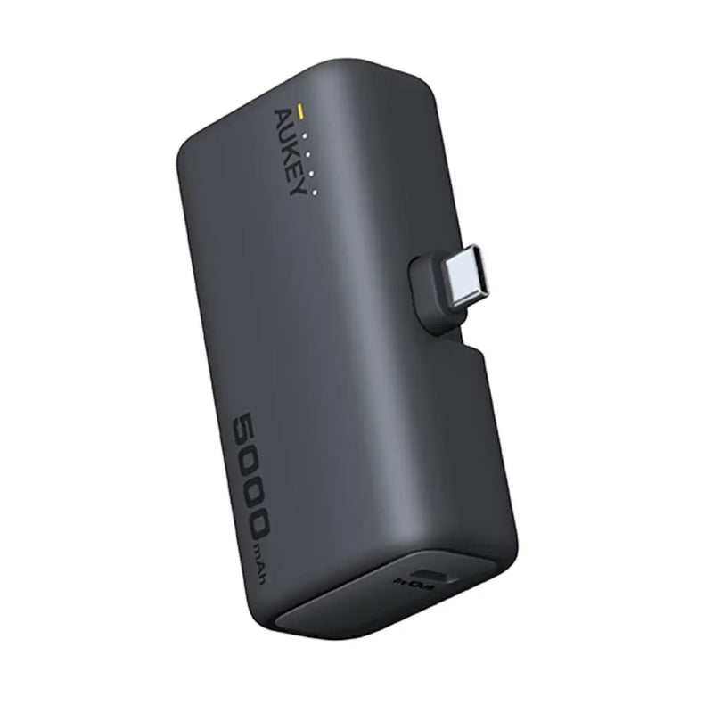 Aukey Spark Mini Power Bank 5000mAh, 20W PD Fast Charge, Built-in USB-C Port PB-Y59 – Grey