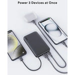 Aukey Spark Sling Lite Power Bank 10000mAh, 15W Fast Charging, Built-in USB-C Cable PB-Y53 – Gray