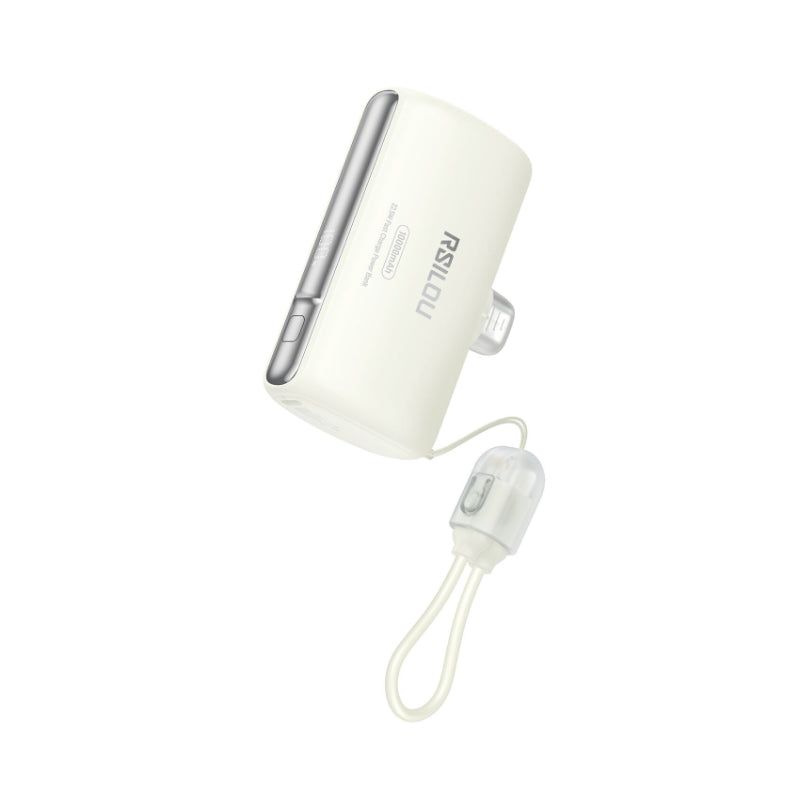 Rsilou Mini Capsule Power Bank 10000mAh 22.5W Built-in Cable