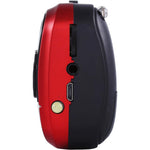 JOC Portable Digital Radio Speaker, Bluetooth, FM Radio, USB & TF Card Support, 3W Power H798BT – Red & Black