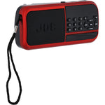 JOC Portable Digital Radio Speaker, Bluetooth, FM Radio, USB & TF Card Support, 3W Power H798BT – Red & Black