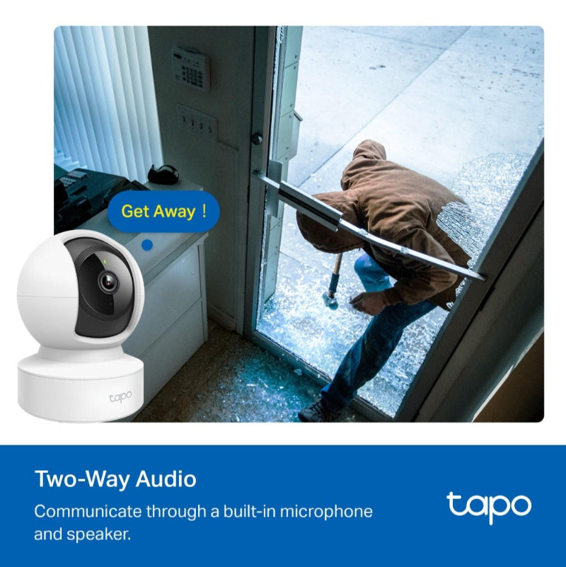 Tapo Indoor Wi-Fi Security Camera Pan/Tilt 1080P C202 – White