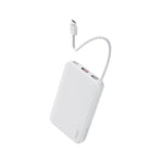Aukey Spark Sling Lite Power Bank 10000mAh, 15W Fast Charging, Built-in USB-C Cable PB-Y53 – White