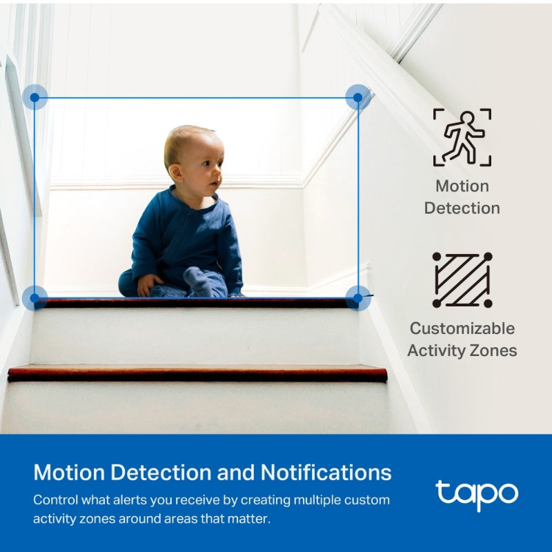 Tapo Indoor Wi-Fi Security Camera Pan/Tilt 2K C222 – White