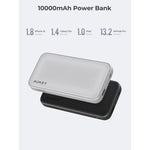 Aukey Spark Go Power Bank 10000mAh, 15W PD Fast Charging, Dual Ports PB-Y46 – Gray