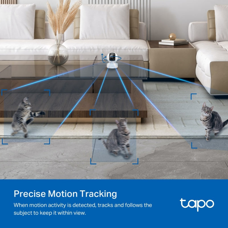Tapo Indoor Wi-Fi Security Camera Pan/Tilt 2K C222 – White