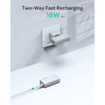 Aukey Spark Mini Power Bank 5000mAh, 20W PD Fast Charge, Built-in USB-C Port PB-Y59 – White