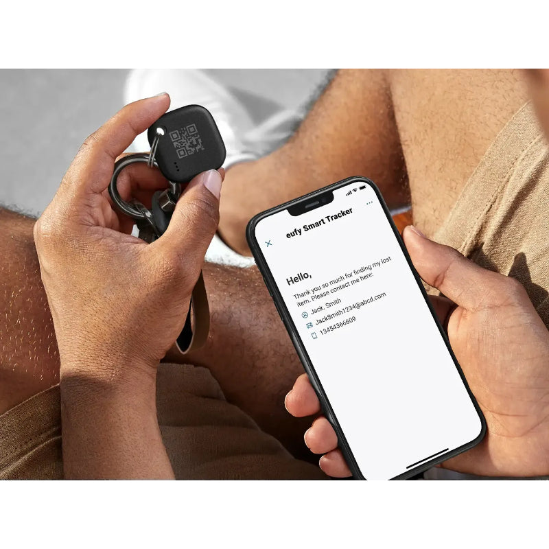 Eufy SmartTrack Link Bluetooth Tracker, 80m Range, 80dB Alarm, Android Compatible T87B4011 – Black