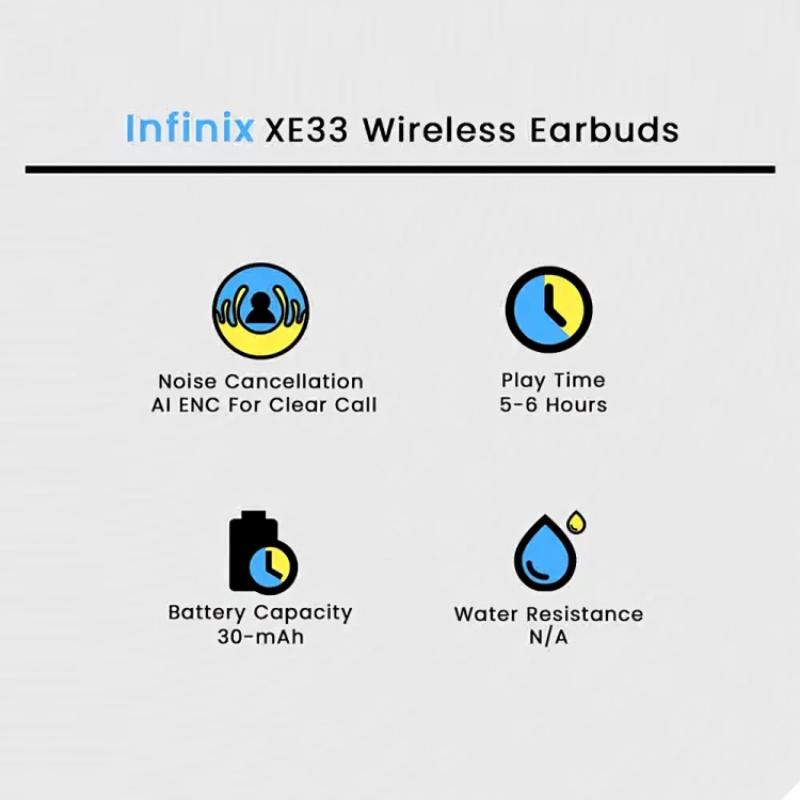 Infinix Xbuds 3 Lite Earbuds XE33 – Black