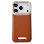 
iPhone 17 Pro Max Back Cover Mag safe Vegan Leather - Brown
