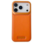 iPhone 17 Pro Max Back Cover Mag safe Vegan Leather - Orange