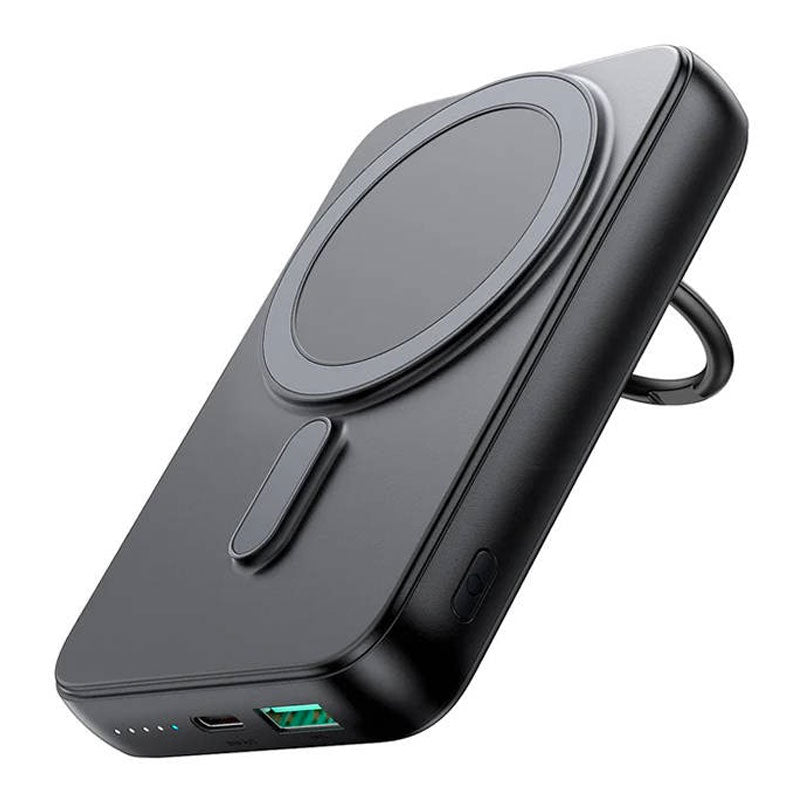 JoyRoom Jr-W050 Mini Power Bank 15W Wireless 10000mAh With Ring Holder - Black