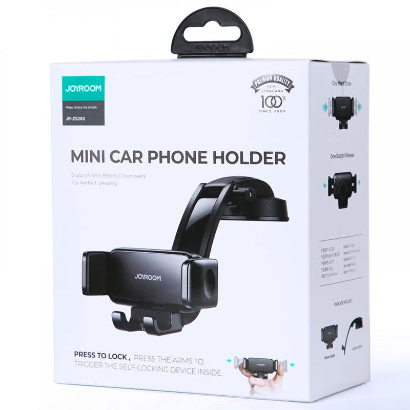 Joyroom JR-ZS283 Mini Dash & Windshield Car Mount Holder - Black