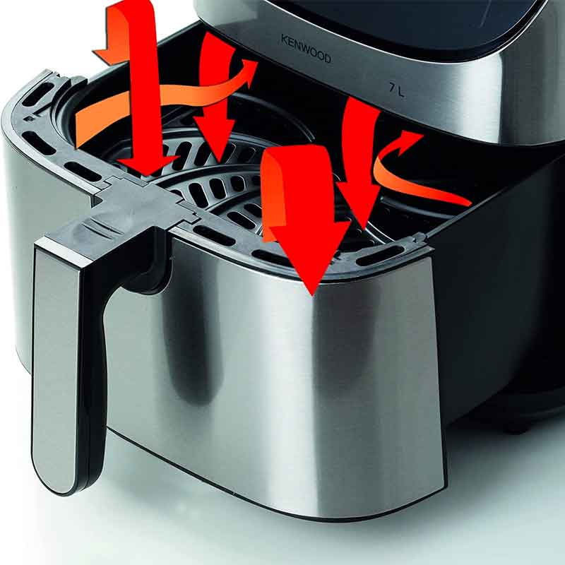 Kenwood Air Fryer Digital, 1800 Watt, 7 Liters, Silver - HFM80