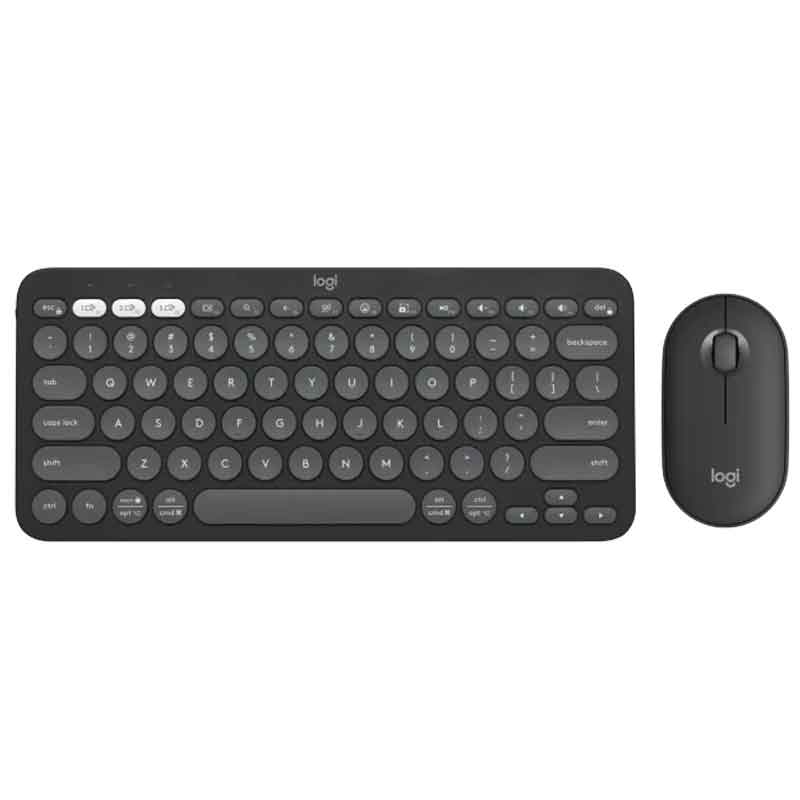 Logitech Pebble 2 Combo Wireless Keyboard and Mouse K380S - Black