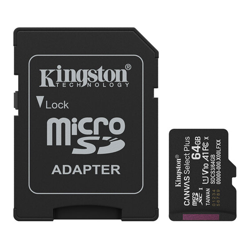 Kingston Memory 64GB Canvas Select Plus 100MB/S SDCS3