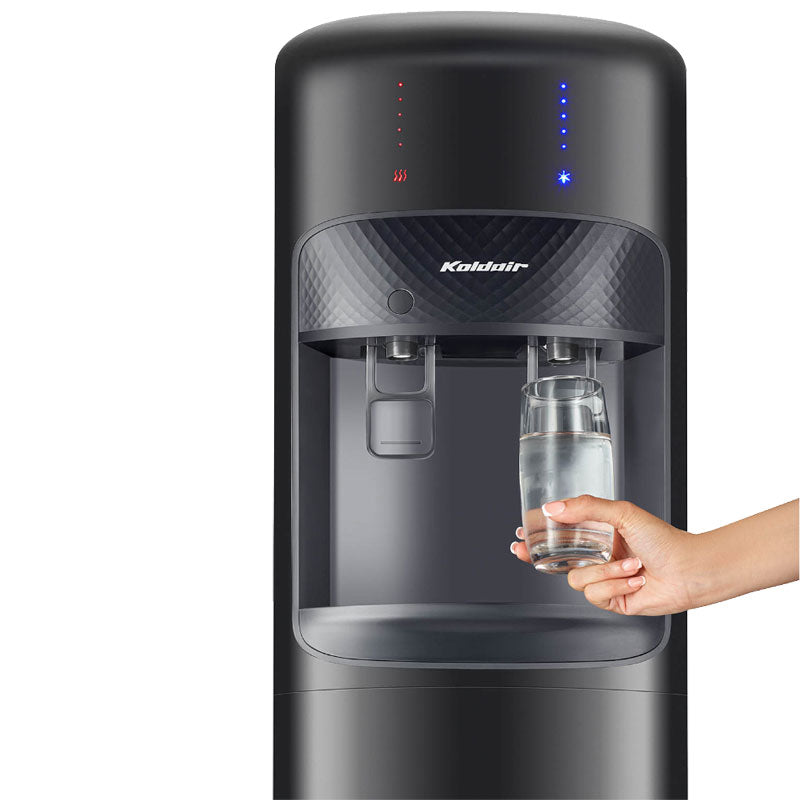 Koldair Water Dispenser Hot & Cold , 2 Taps , Black - ABBL ( Bottom Load)