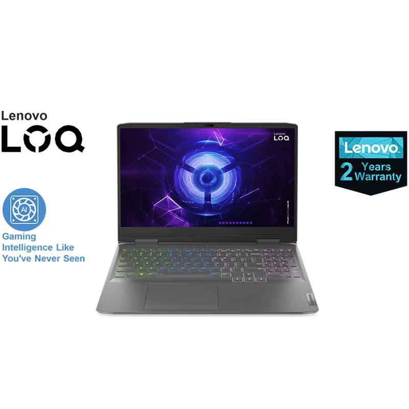 Lenovo 83DV008QED-LOQ 15IRX9 Intel® Core™ I7-13650HX ,  RAM 16GB , 512GB SSD , NVIDIA®RTX3050 , 15.6" FHD - Luna Grey