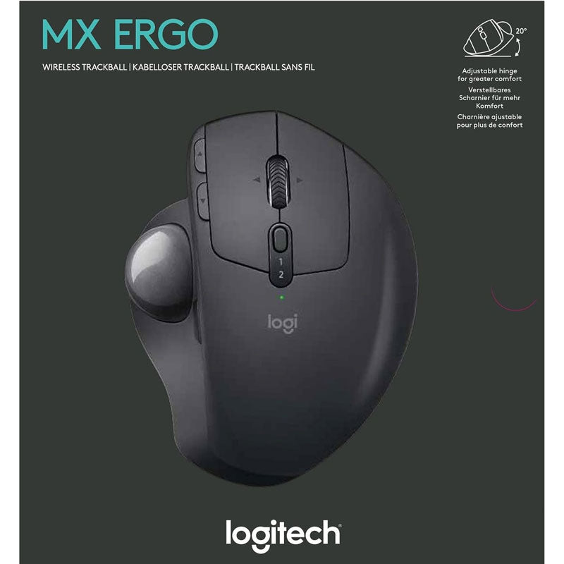 Logitech MX Ergo Advanced Wireless Mouse - Black