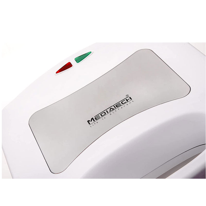 MediaTech 3 In 1 Sandwich Maker , Waffle & Grill, 700 Watt, White - MT-206
