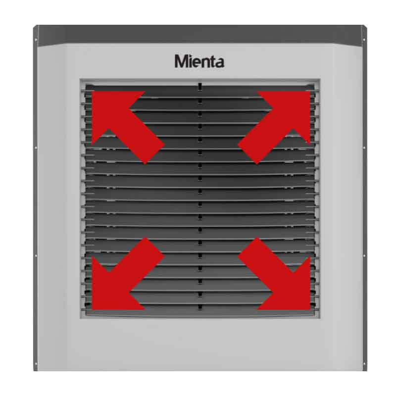 Mienta Air Cooler 75 Liters With Remote, Gray - AC49238B