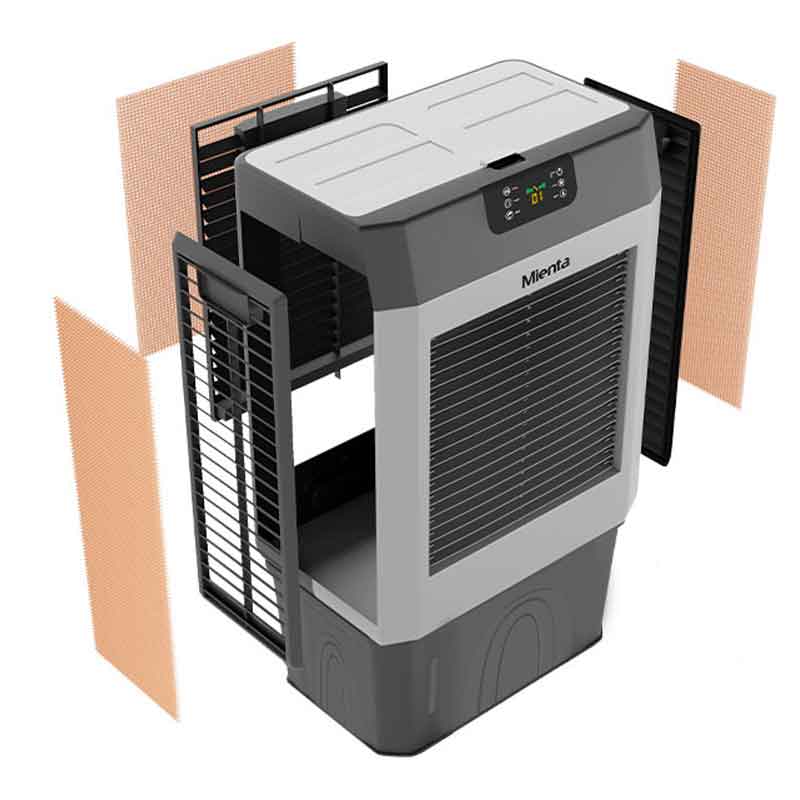 Mienta Air Cooler 75 Liters With Remote, Gray - AC49238B