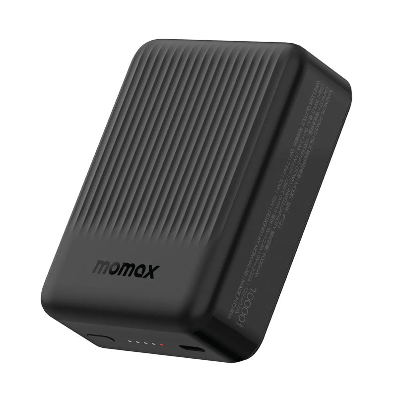 MOMAX Q.Mag Minimal2 10000mAh Magnetic Wireless Power Bank - Black