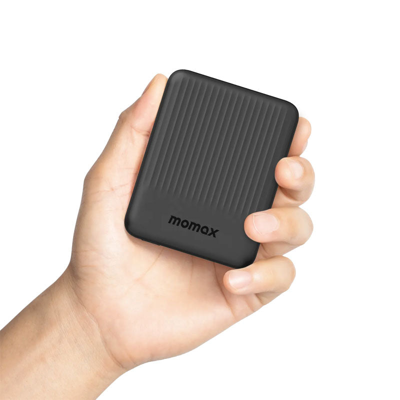 MOMAX Q.Mag Minimal2 10000mAh Magnetic Wireless Power Bank - Black
