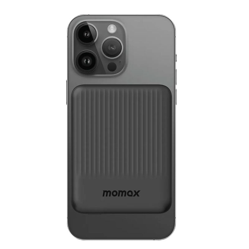 MOMAX Q.Mag Minimal2 10000mAh Magnetic Wireless Power Bank - Black