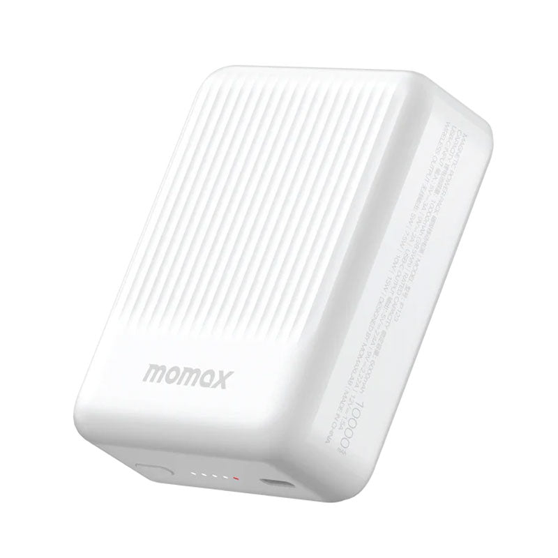 MOMAX Q.Mag Minimal2 10000mAh Magnetic Wireless Power Bank - White