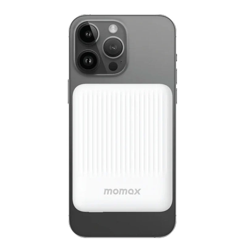 MOMAX Q.Mag Minimal2 10000mAh Magnetic Wireless Power Bank - White