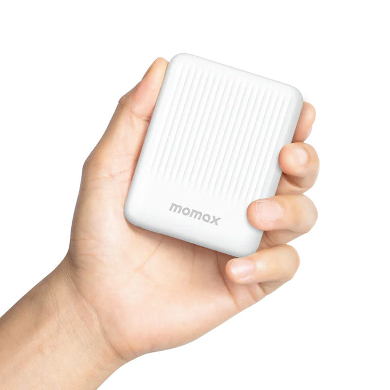 MOMAX Q.Mag Minimal2 10000mAh Magnetic Wireless Power Bank - White